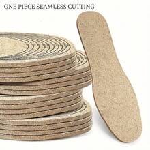 1 Pair Thickened Felt Insoles, Provide Warmth And Cushioning, Used To Relieve Pressure, Can Be Freely Cut To Fit Various Types Of Shoes - Multicolor - View 3