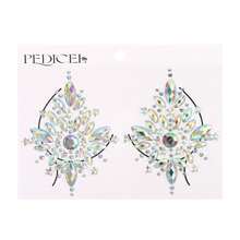2pcs Disposable Self-Adhesive Resin Rhinestone Breast Stickers, Suitable For Music Festivals And Party Decoration - Multicolor - View 8