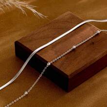 Women Double Layer Silver Waist Chain Shiny Polished Metal Belly Chain Adjustable Extension Chain Body Accessory For Bikini Crop Top - Gold - View 7