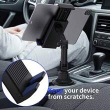 xnyocn Universal Car Cup Holder Mount For Tablets And Phones | Car Center Console Cup Holder Extension Mount | 360-Degree Rotating And Adjustable In-Car Navigation Mount | Multifunctional In-Car Storage Holder - Default - View 9