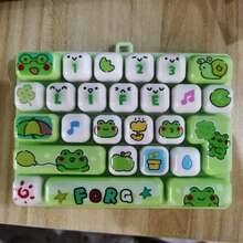Cute Animal Mini 26-Key Keyboard Bag Charm Keychain, Portable Tactile Sensory Stress Relief Accessory, Cartoon Animal Diary Decorative Pendant, Anxiety Relief Gift - Multicolor - View 10