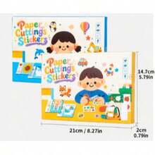 Children's Focus Sticker Book, Paper Art Cut-Out Craft Enlightenment Set, Mindful Sticker Book - Multicolor - View 11