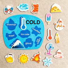 Quixorblex 1 Set Hot & Cold Sorting Felt , Educational Teaching Aid, Temperature Matching Learning Tool, Classroom Learning & Home Education Supplies - Multicolor - View 11