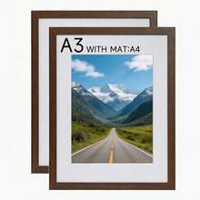 Mosearon 2pcs Wide Border MDF Photo Frames, 30x40, A3, A4 - Suitable For Home, Office, Etc.; Art Prints And Portrait Decorative Frames - 2009 MDF - View 23
