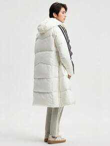 Adidas Men's 3S L DOWN JKT Thick Down Jacket - Long KC2497 - White - View 3