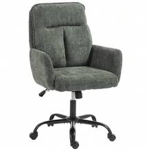 Ergonomic Office Chair, Adjustable Height Desk Chair, Wide Seat, Tilt Function, Dark Green - Green - View 4