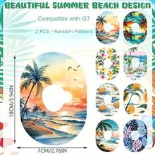 8/2 Pieces CMG Sensing Waterproof Sweatproof Self-Adhesive Tape Patch, Pre-Cut Soft And Breathable, Durable And Secure Protective Tape, Suitable For Sports And Daily Use, Summer Alluring Beach Landscape Patterns G7 And O5 - View 12