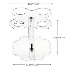 1pc Transparent Acrylic Cone Display Stand, Modern Multi-Hole Display Rack, Suitable For Weddings, Birthday Parties And Dessert Shops, Non-Food Contact Product - 1PC - View 3