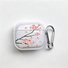 Funda protectora transparente con diseño de flor de cerezo compatible con Apple 2/1, funda de silicona suave de Body completo anti-caídas para AirPods Pro 2/3/4 - Rojo - Ver 9
