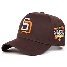 1pc Men's SD Letter Embroidered Baseball Cap, Street Fashion Casual Hat, Suitable For Spring/Autumn Travel, Beach Vacation - Multicolor - View 3