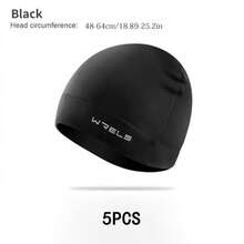 WRELS 1pc/3pcs/5pcs Unisex Running Sports Hat, Soft Elastic Fitness Hiking Cycling Windproof Cap - Black - View 13