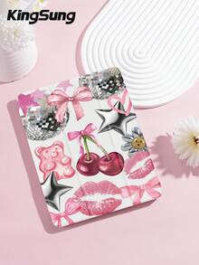 Kingsung Y2K Pink Collage Pattern Acrylic Tablet Protective Case,Built-In Pen Slot, Compatible With Pad Mini6/Mini7/9.7/10.2/10.9/Pro 11,Pad Air 8(M4)2026(11-Inch),Pad 10 2022(10.9-Inch),Pad 11(A16) 2025(11-Inch) Etc Models. - Multicolor - View 1