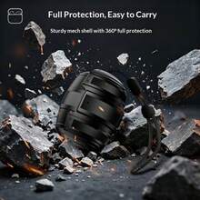 Compatible With Airpods 4 5 Pro Pro 2 Pro 3 Case, 360° Rotating Magnetic Lock Mecha Shockproof Cover Includes An Anti-Lost Lanyard - Multicolor - View 4