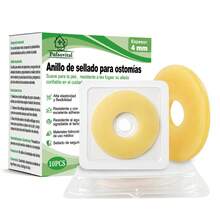 Pulsovital Anillo de Sellado para Ostomías 4 mm, Hidrocoloide Grado Médico Hipoalergénico, Moldeable 20-70 mm, Antifugas, Protección de Piel Periestomal, 10 Unidades - 4 mm - Ver 8