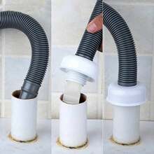 1pc Silicone Drain Pipe Deodorizing Seal Ring & Deodorizing Plug 3 Pieces Set - White - View 1