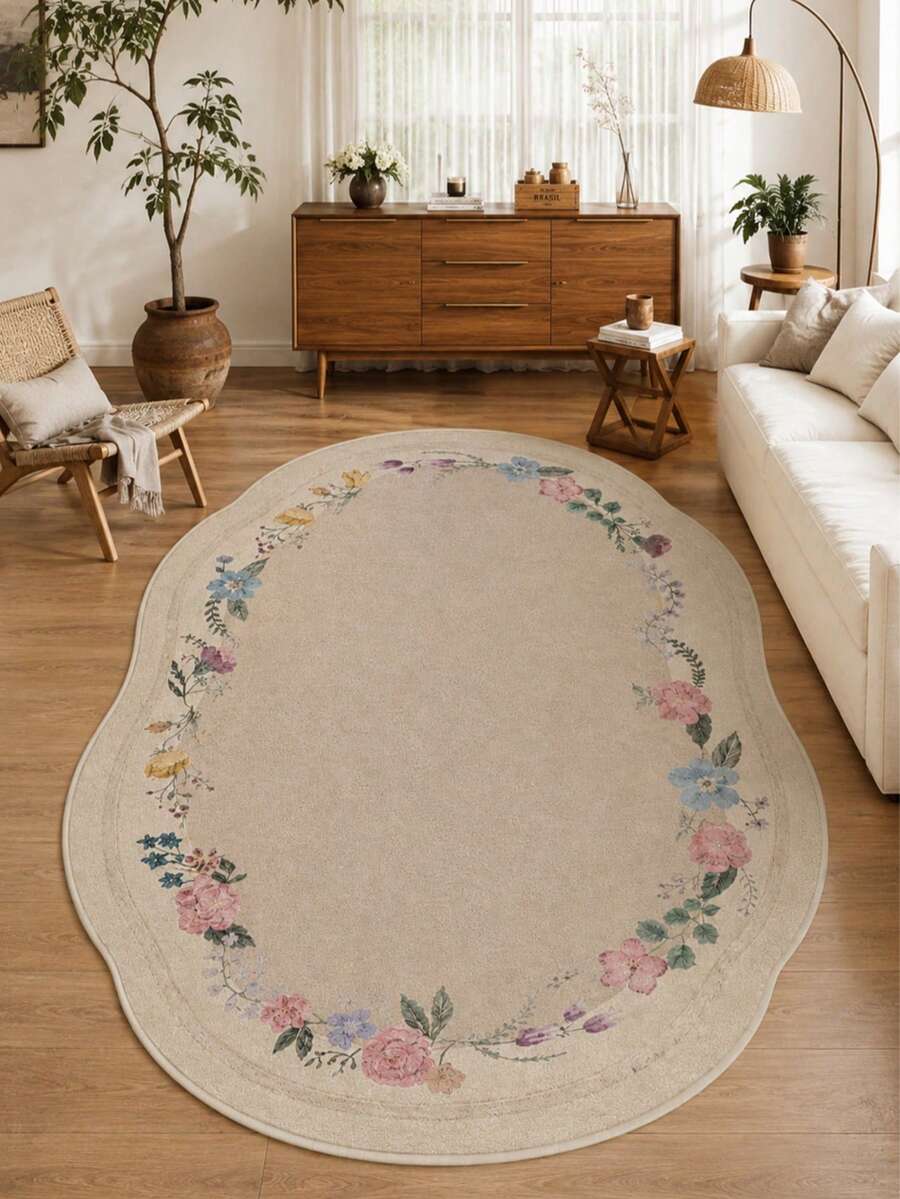 Livingroom Carpet Made In Turkey Soft Touch Machine Washable - Pink - View 1