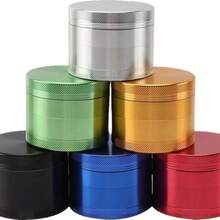 1pc 40mm Metal Grinder Set, 4-Layer Zinc Alloy Grinder, Premium Metal Multi-Function Grinder, Non-Slip Textured Shell, Portable Metal Grinder, Sharp Teeth And Fine Mesh, Smoking Accessories, Gift For Boyfriend, Men's Gift, Christmas Gift, Holiday Essential - Multiple Styles - View 2