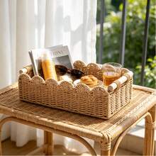 1pc Multi-Functional Storage Basket, Suitable For Everyday Home Organization. Can Be Used In Kitchens, Bathrooms, Bedrooms, Living Rooms, And Dormitories. Perfect For Countertops, Shelves, Dressing Tables, And Both Stylish And Rustic Decor. - Multicolor - View 1