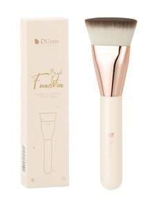 DUcare Ultimate Synthetic Flat-Top Foundation Brush, Paired With A Soft Makeup Sponge, For Effortless, Streak-Free Foundation Application, Flawless, Seamless Finish - Easy Blending Even For Beginners, With Even Coverage For Liquid And Cream Foundations - Champagne - View 8