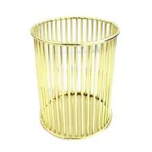 The Golden Pen Holder And Makeup Brush Organizer Is A Portable And Multi-Functional Desktop Storage Solution. It Can Hold Cosmetics And Is Suitable For Home Desk Decoration, Study Room Storage, And Is Also A Birthday Gift For Women. - Multicolor - View 5