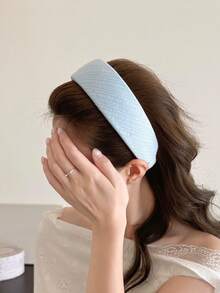 4pcs/1pc Women's Ribbed Knit Wide Headband, Versatile Daily Hair Hoop, High-Quality Hair Band, Solid Color High-Crown Headband, Fashionable Hair Accessory Suitable For Daily Wear, Going Out, Washing Face, Makeup, Matching Clothes, Hair Accessory - Multicolor - View 2