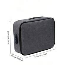 Lock-Free 3-Layer Document Organizer Bag, Multi-Compartment Portable File Storage Pouch, Zippered Home Document Storage Bag, Certificate & Receipt Classification Organizer, Desktop Important Document Organizer, Passport & Voucher Storage, Desktop Storage Supplies, Office Supplies, Back To School - Black - View 3