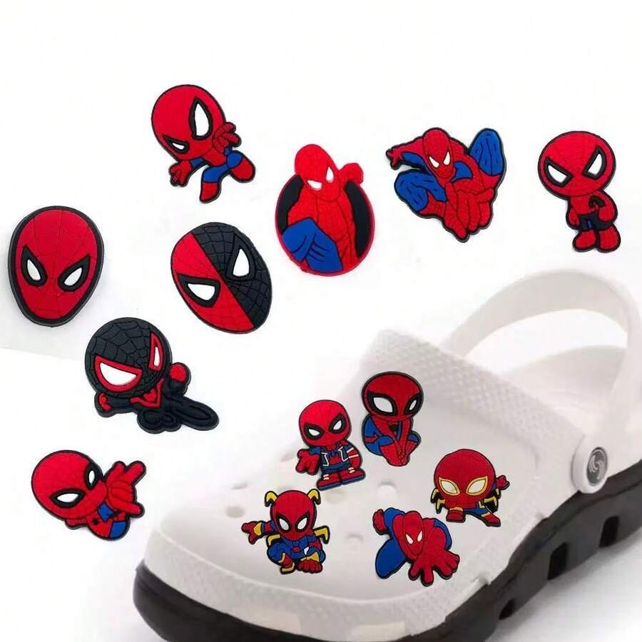 FIFA Söta anime-spiderskor, blomstermönstrade tofflor, skospännen, DIY-trädgårdsskorstillbehör, karaktärsskor-set, väskor och dekorativa klämmor för vardagsbruk. - Multifärgad - Visa 1