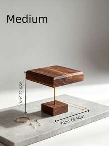 Walnut Floating Display Stand, Storage Rack For Jewelry, Cosmetics, Perfume, Dolls, Models, Desktop Display, Photography Props, Available In Small, Medium, Large Sizes - Multicolor - View 10