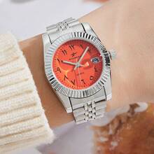RICECGO 1pc Women's Classic Quartz Watch Suitable For Daily Wear Business Meetings Gift, Includes Box - Silver - View 5