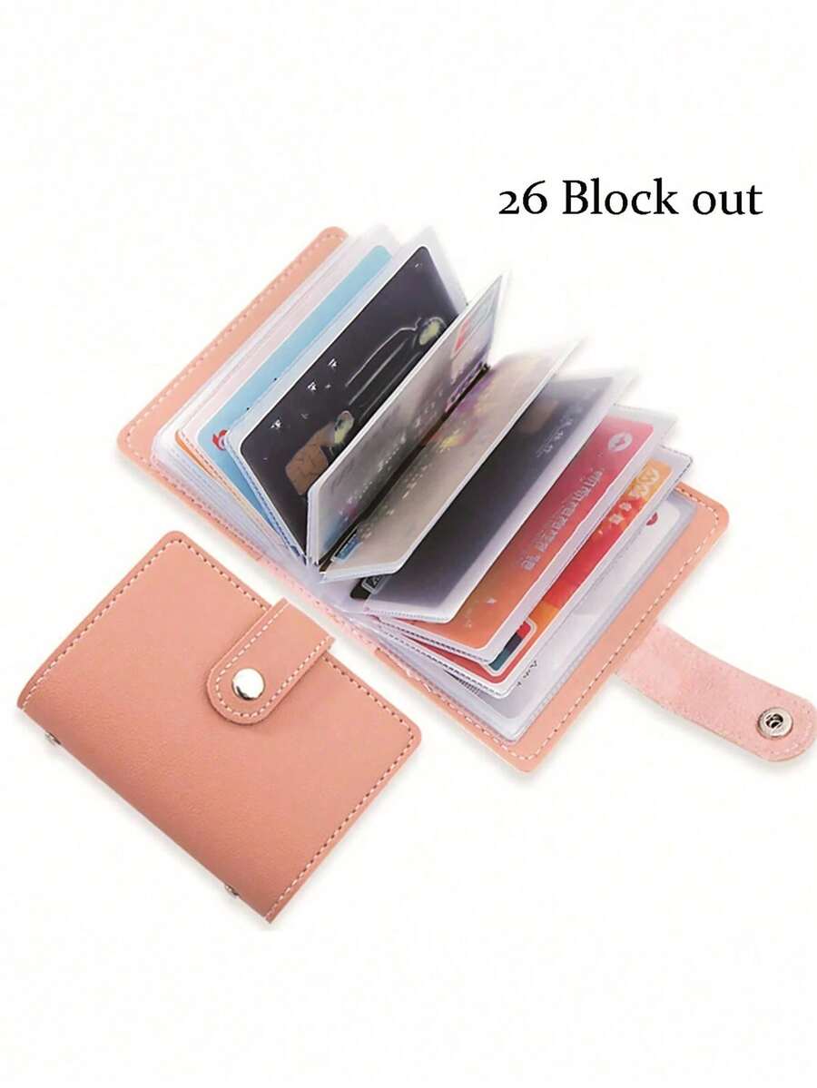 1pc Neutral Anti-Theft Anti-Demagnetization Bank Card Holder, Creative Multi-Card ID Card Sleeve, Shielding Card Holder, Driver's License Storage Bag - Multicolor - View 1