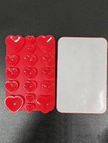 Silicone Heart-Shaped Suction Cup Phone Stand, Wall-Mounted Phone Holder With Single-Sided Adhesive Suction Cup, Suitable For Multiple Phone Models - Multicolor - View 19