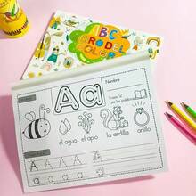 This 32-Page Spanish Alphabet Coloring And Tracing Book Is Designed For Children, Combining Education And Entertainment. It Features Cute Illustrations, Early Learning Creativity, And Handwriting Practice Suitable For Toddlers. It's An Excellent Gift For Preschool Children To Learn Letters And Vocabulary, Perfect For Birthdays, Christmas, Back-To-School, And Other Occasions. - A4 - View 3
