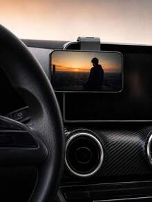 Magnetic Car Phone Holder, Foldable Dashboard Clip Phone Mount, Compatible With IPhone 17/16/15/14/13/12 Pro Plus Max, N52 Strong Magnetic Hands-Free Phone Holder, Suitable For Car Sun Visor, Steering Wheel, Compatible With MagSafe - A - View 5