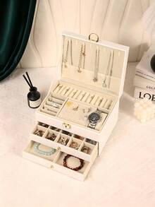 Premium Exquisite Jewelry Box, Anti-Oxidation Vintage Storage Box For Earrings, Necklaces, Large Capacity - Multicolor - View 8