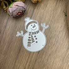Christmas Cute Snowman Metal Cutting Dies, Wearing Hat And Scarf, Suitable For Winter Planner, Holiday Stickers, Christmas Card Making - JW019 - View 4