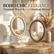 1pc Desktop Standing Mirror, Minimalist Multi-Purpose Desktop Standing Mirror Vanity Mirror, Suitable For Desk Bedroom Living Room - Multicolor - View 1