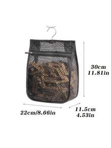 Hanging Mesh Laundry Storage Bag With Zipper, Breathable Quick Dry Laundry Organizer With Hook, Multi-Purpose Space Saving Laundry Hamper For Socks Underwear Small Items, Wall Mounted Laundry Basket For Bathroom Balcony Closet Dorm Travel - Multicolor - View 8