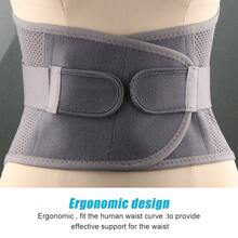 1 Pc Breathable Mesh Lumbar Support Belt, Adjustable Double Pull Back Brace, Unisex Waist Protector For Fitness Workout & Daily Use - Black - View 5