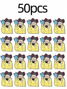 10/20/30/40/50pcs Quirky Character Brooches, Creative Contrast Design, Eye-Catching, Vivid Detail, Suitable For Jackets, Canvas Bags, Collars, Unique Style, Fun And Distinctive Gift For Friends - Multicolor - View 13