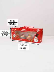 Christmas Gift 4-Compartment Box With Lid, Divided Storage For Candy, Cookies, Snacks, New Year Party Favor - View 11
