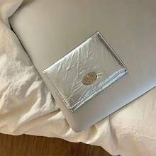 Premium Cracked Texture Vintage Short Wallet, Portable Minimalist Ins Korean Style Multi-Slot Compact Snap Card Holder - Multicolor - View 8