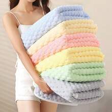 sanrou 2 Pieces Luxury Coral Fleece Towel Set For Women - Ultra Soft & Absorbent, Quick-Dry Waffle Weave Bath Towels - Perfect For Spa, Gym, Travel & Outdoor Adventures - Multicolor - View 1