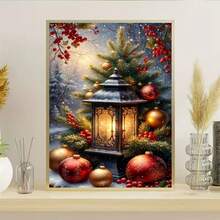 1PC DIY 5D Diamond Painting Kit Christmas Theme Pattern - Round Full Drill Diamond Art Mosaic Craft, Home Wall Decor, Unframed - No Frame - View 4
