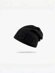 1pc Solid Color Casual Polyester (Polyester) Applique Beanie Hat, Knit Hat, Windproof And Warm For Autumn And Winter, Suitable For Home And Outdoor Wear, Perfect Gift For Girlfriend Or Best Friend - Multicolor - View 8