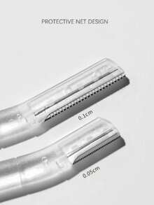 6pcs Transparent Set, Unisex And Facial Hair Remover Set, And Facial Hair Razor, Body Hair Trimmer And Facial Set, Long Handle Blade With Razor Head, Women's Tool, Hair Removal, Face Razor, Shaver For Women, Depilador Facial - Multicolor - View 7