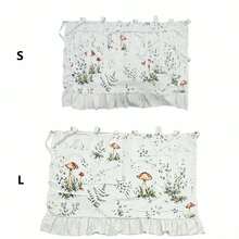 Pocket Oven Skirt, Handmade Oven Skirt, Modern Farmhouse Kitchen Decor, Ribbon Tie, Label And Ruffle Trim, Suitable For Dishwasher, Washing Machine And Range, Dust Cover To Hide Clutter - Multicolor - View 12