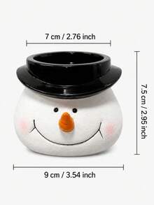 1pc Desktop Pen Holder Snowman Shaped Resin Planter Decorative Succulent Pot Christmas Gift Holiday Desktop Ornament Practical Home Christmas Gift - Multiple Styles - View 8