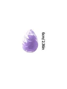 6‑Piece Large Size Makeup Sponge Set, Suitable For Liquid BB Cream Powder Application, Dry Wet Dual‑Use Makeup Sponge Puff - Purple - View 8