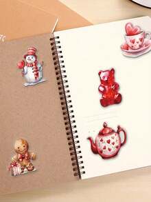 50 piezas Pegatinas de Confesión con Diseño de Dibujos Animados y Grafiti, Pegatinas Decorativas Impermeables para Botellas de Agua, Computadoras, Equipaje - Multicolor - Ver 8