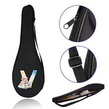 1pc Badminton Racket Bag, Shoulder Bag, Sports Equipment Storage Bag, Protective Cover, Portable Sports Storage Bag, Sports Equipment Accessories - Black - View 6